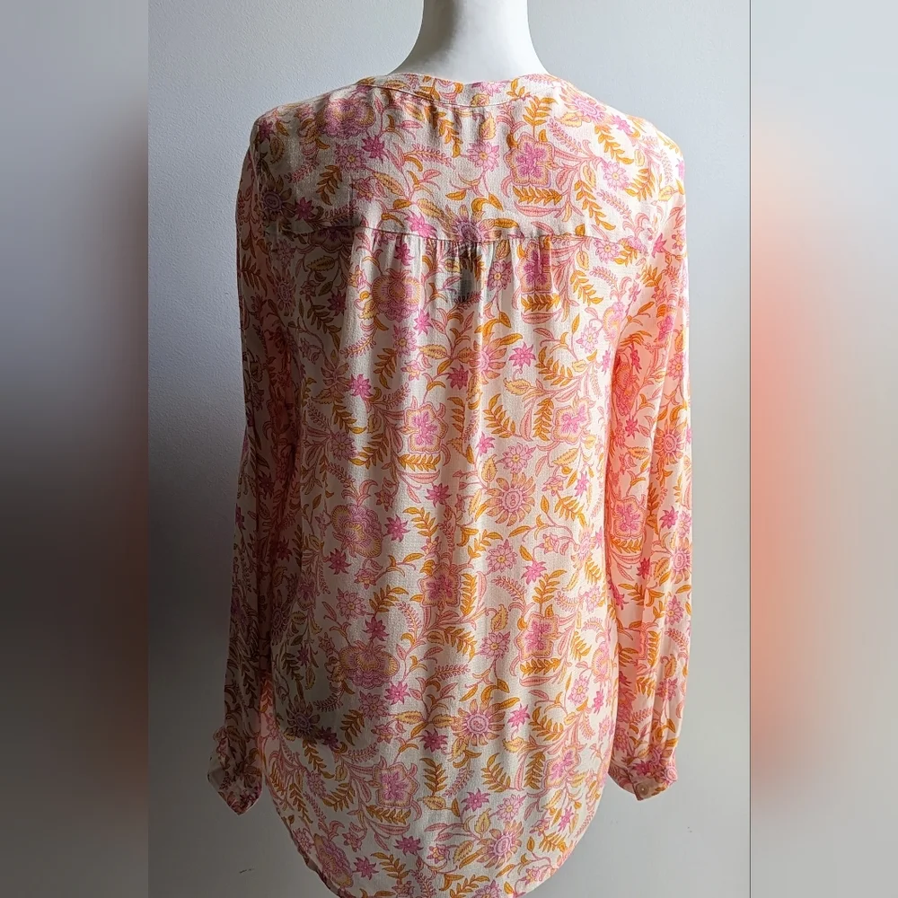 NWT.... Lucky Brand Floral High/low Boho Blouse Size Small - Picture 5 of 9